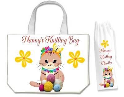 Personalised Knitting Bag Needle Case great gift for Birthdays