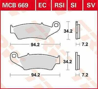 Kit Pastiglie Freni POSTERIORI Ferodo SUZUKI SX4 '06-> 1.6 VVT 4x4 82