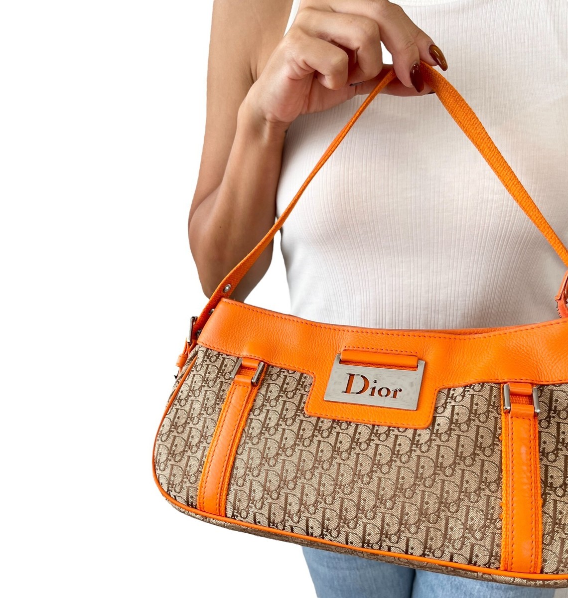 Christian Dior Vintage Street Chic Trotter Monogram Shoulder Christian Dior Vintage Street Chic Trotter Monogram Shoulder