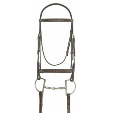 Ovation Elite Raised Fancy Stitch Padded Leather Bridle with Laced Reins