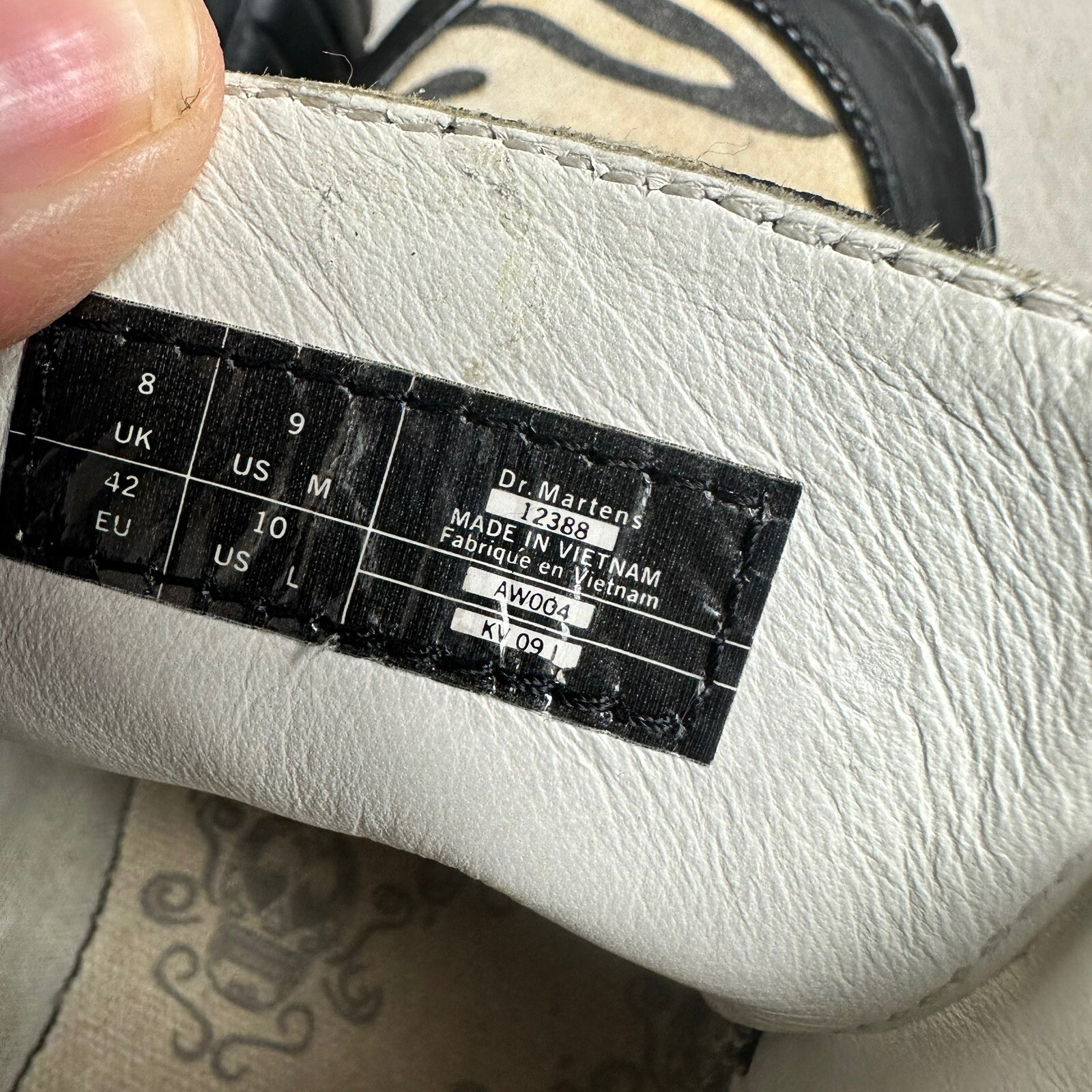 Dr. Martens Women's 10 / Men's 9 Zebra Mary Jane Cree… Gem