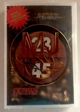 Michael Jordan #45 Championship Box - 42 Milk Caps Pogs with Game Board *Sealed*