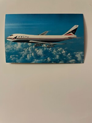 postcard. Fly deltas 747
