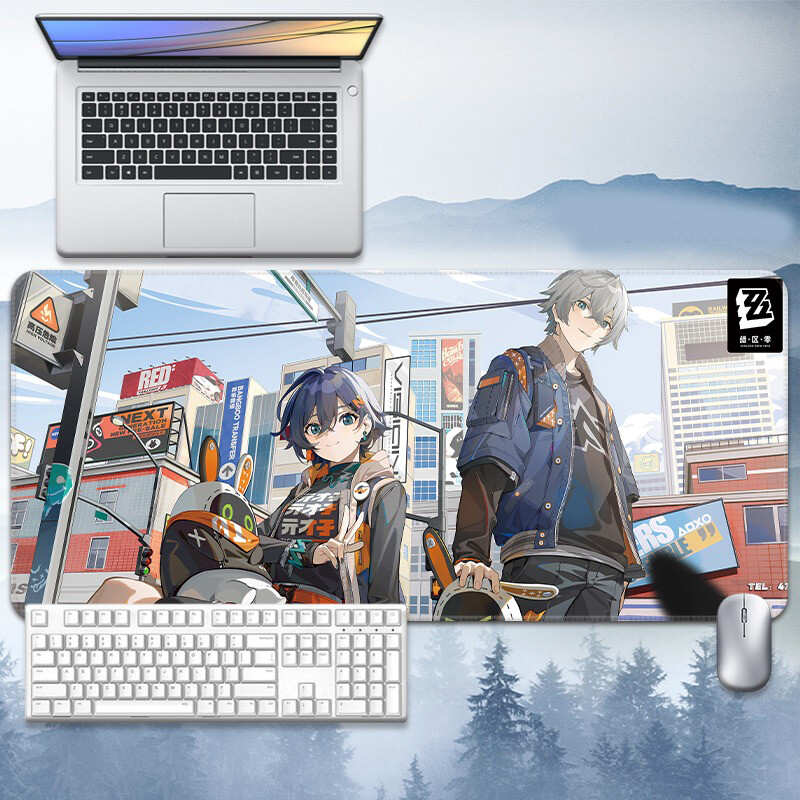 Anime Zenless Zone Zero Keyboard Mouse Pad Gaming Desk Playmat Mouse Mat Y34