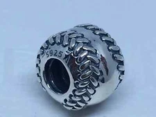 Authentic Pandora Charm Baseball S925 Charm Bead #791169 with pouch