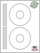 2000 CD/ DVD Laser and Ink Jet Labels - Template 5931, 8931, 8692 - 1000 Sheets