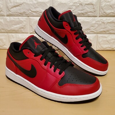Nike Air Jordan 1 Retro Low Reverse Bred Pebbled Swoosh Size