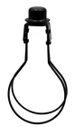 Lamp Shade Light Bulb Adapter Clip on with Shade Attaching Finial Top, Black
