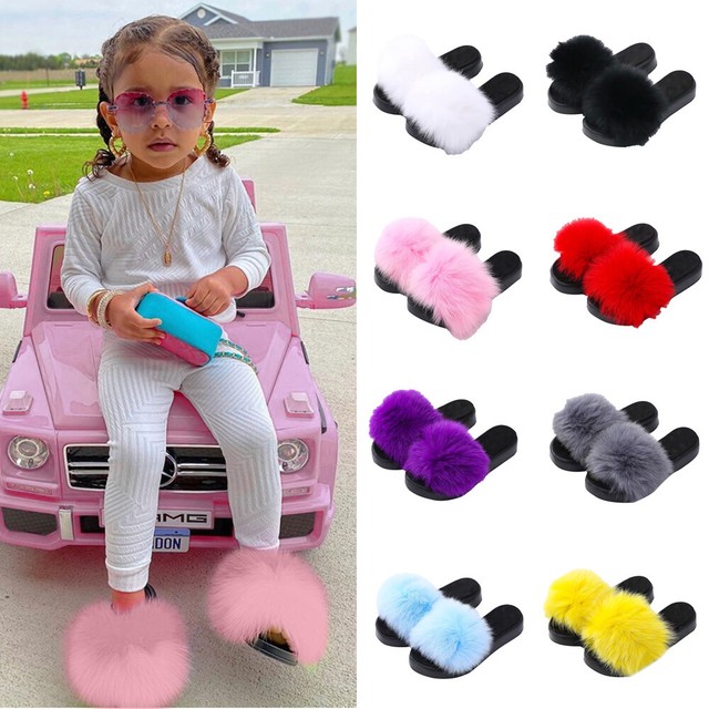 girls rose gold sliders