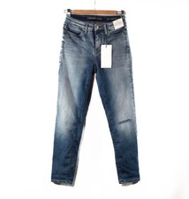 Calvin Klein Jeans Womens 27W x 26.5 High Rise Ankle Skinny Distressed Stretch
