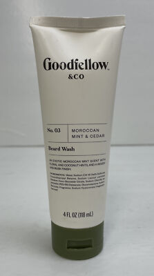 Goodfellow & Co. No. 03 Beard Wash Moroccan Mint & Cedar. 4 Fl.Oz. New