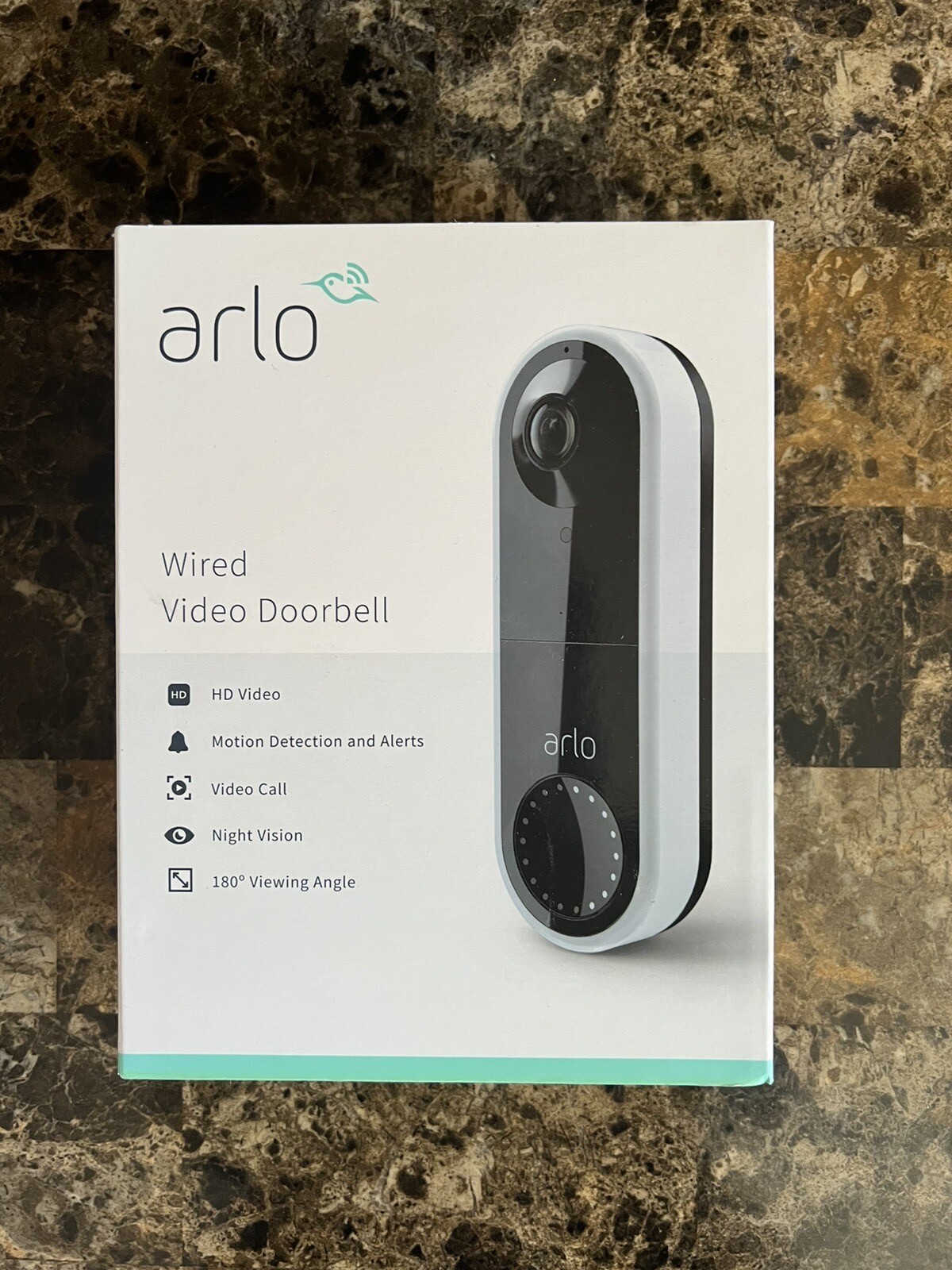 Arlo Essential Wired Video Doorbell HD Video 180° View Night Vision NEW