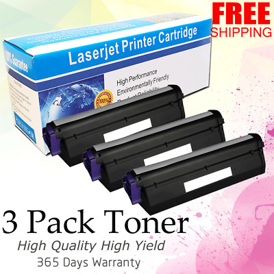 3 PK OKI 43979201 Toner Cartridge for Okidata B420 B420dn B430 B430dn B440