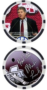 MIKE LEACH - MISSISSIPPI STATE - POKER CHIP ***SIGNED***