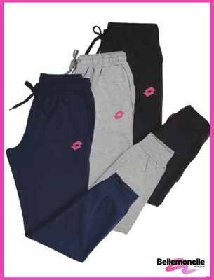Pantalone tuta donna in cotone felpato con tasche sport fitness LOTTO  sportivo | eBay
