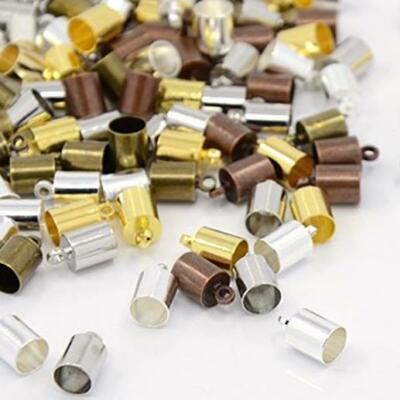 20/30 KORDELENDKAPPEN BÜGELSPITZEN 10mm x 6mm LOCH 5,5mm FARBE WÄHLBAR (AM13)