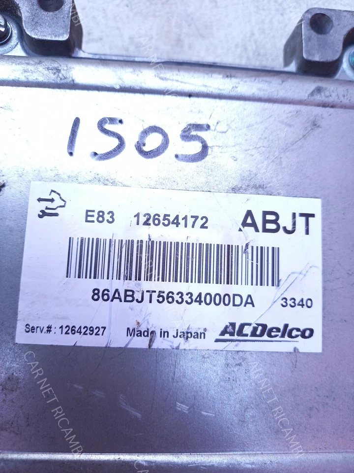 12654172 ABJT CENTRALINA MOTORE OPEL MERIVA B 1.4 LPG 88 KW ACDECO E83 12642927 — 第 2/4 张图片