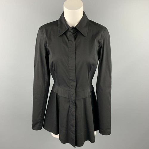 DONNA KARAN Size 8 Black Cotton Blend 