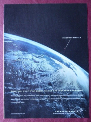 11/2004 PUB LOCKHEED MARTIN MISSILE DEFENSE SYSTEMS ORIGINAL AD