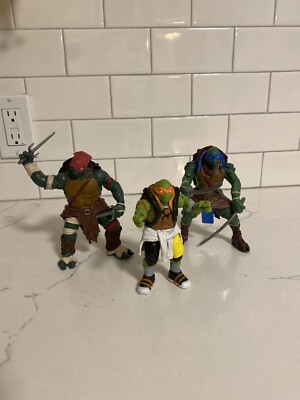 Paramount Pictures Action Figures Raphael, Leonardo, Michelangelo TMNT The Movie