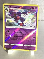 Pokemon Card Burning Shadows Toxicroak 55/147 Reverse Holo Rare - NM/MT