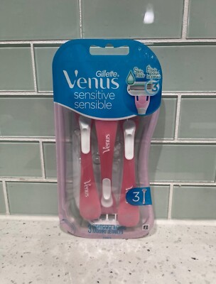 NEW Gillette Venus Sensitive Razors 3 count