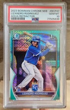 🔥2023 Bowman Chrome #BCP47 Lizandro Rodriguez Aqua Refractor /225 PSA 10 Pop 1