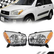 For Toyota RAV4 2001 2002 2003 Halogen Headlights Left&Right Side Chrome Houisng