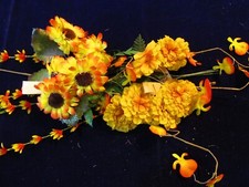 Vintage Millinery Flower Collection Orange Yellow 3/4-2" German H4410