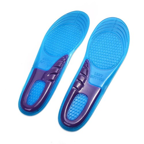 Massaging Gel Shoe Insoles Insert Heel Arch Supports Men Women Flatfoot Plantar - Picture 13 of 15