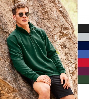 3 Stück Fruit of the Loom Herren Sweat Kragen 1/4 Zip Neck Raglansweat 62-032-0
