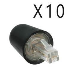 10 Pack Lot Telephone Handset Phone Coil Cord Twist Top Untangle Detangler Black