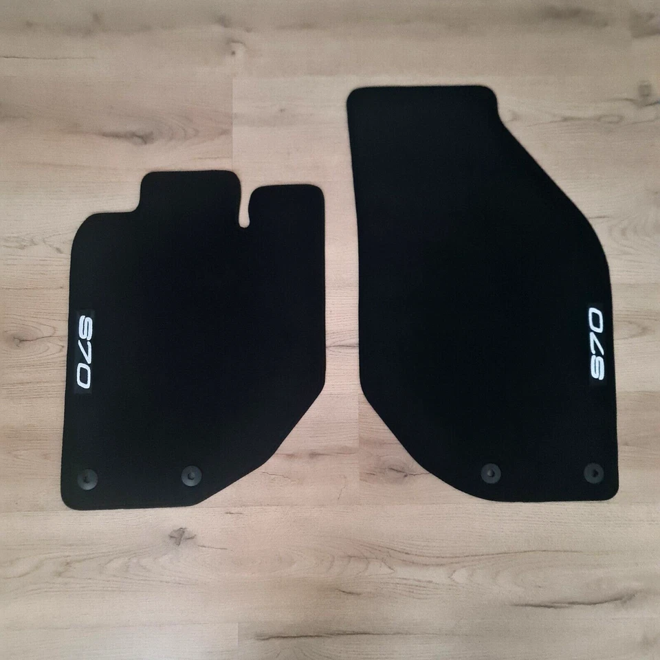 Alfombrillas coche terciopelo Volvo S70 1996-2000 impermeables alfombras negras forros automáticos Foto 3 de 4