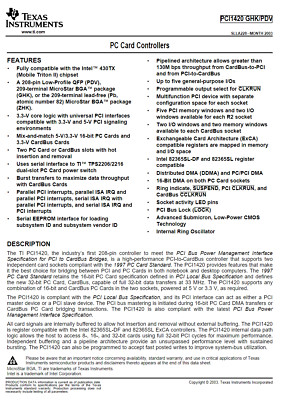 PCI1420PDV PC Karten Controller ***gratis Versand***