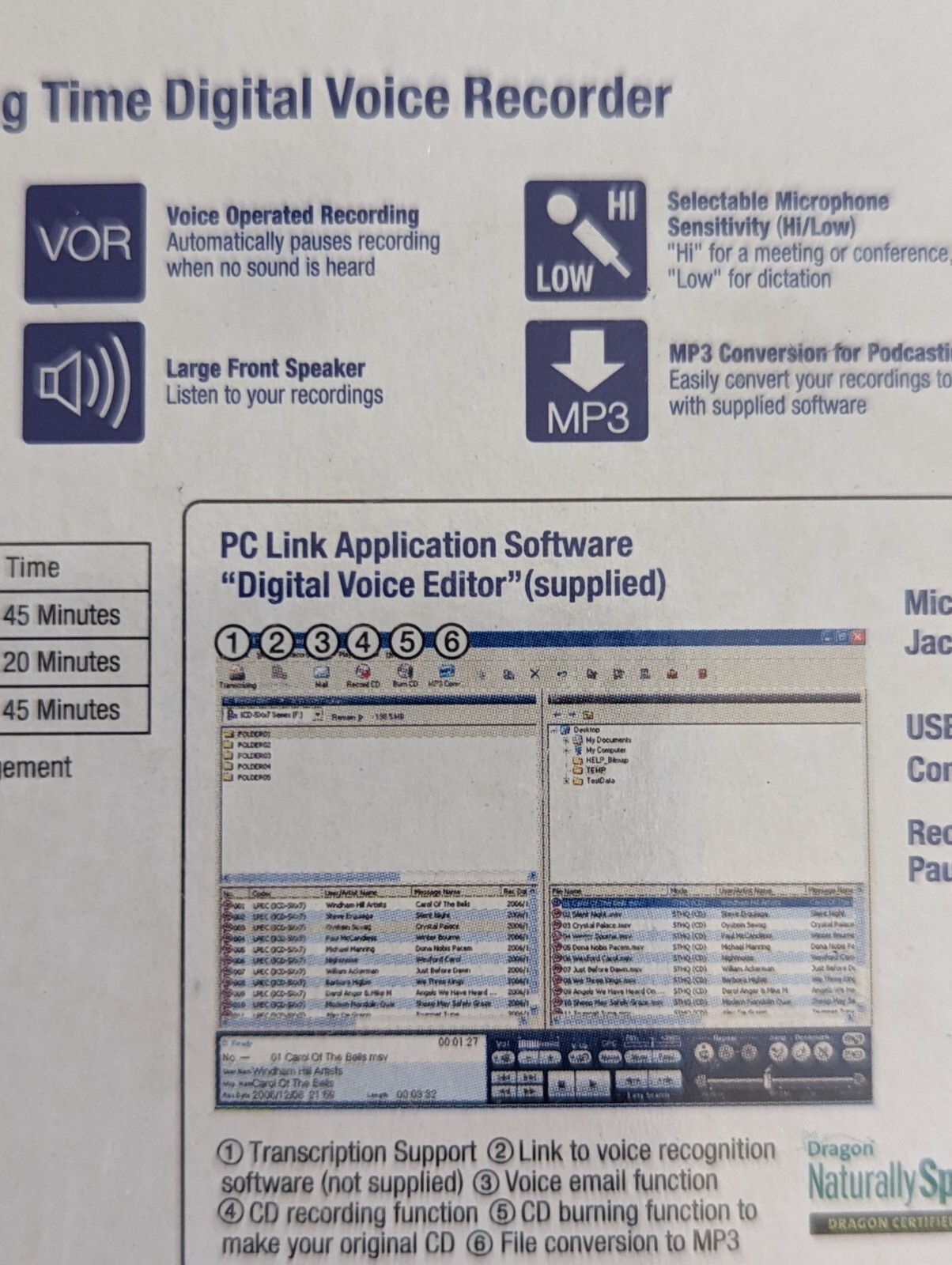 SONY ICD-P620 261 HOURS HANDHELD DIGITAL VOICE RECORDER NEW-FREE SHIPPING