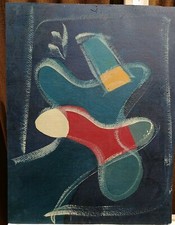 ESPRESSIONISMO Vaclav Trefil, motivo astratto-espressionista cm 44 x 32 circa