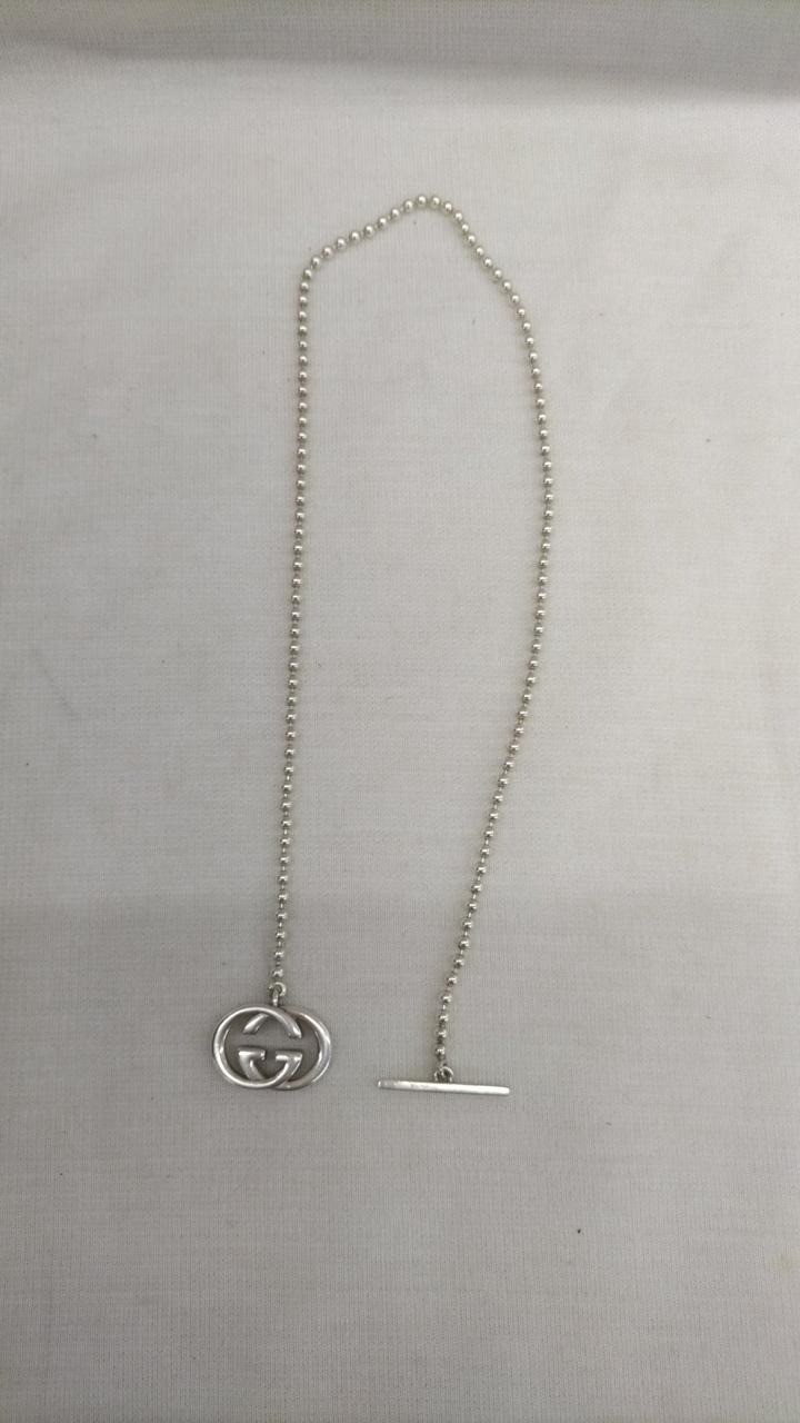 GUCCI Interlocking G Logos Toggle Ball Chain Neck… - image 1