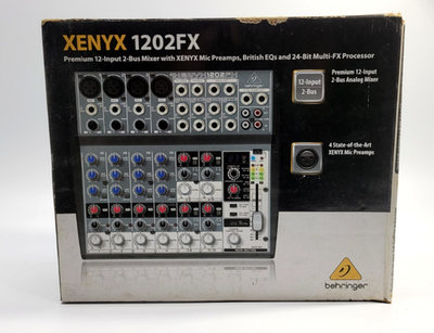 Behringer XENYX 1202FX 12 CH Mixer with Effects - Black/Gray for
