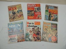 Lot of 6 Man's Life/ Man's World/ Men in adventure/Complete Man/ETC, Magazines