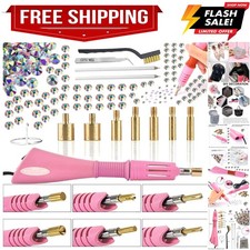 Hotfix Applicator 7-in-1 Hot Fixed Applicator Rhinestones Tool Kit with AB Cr...