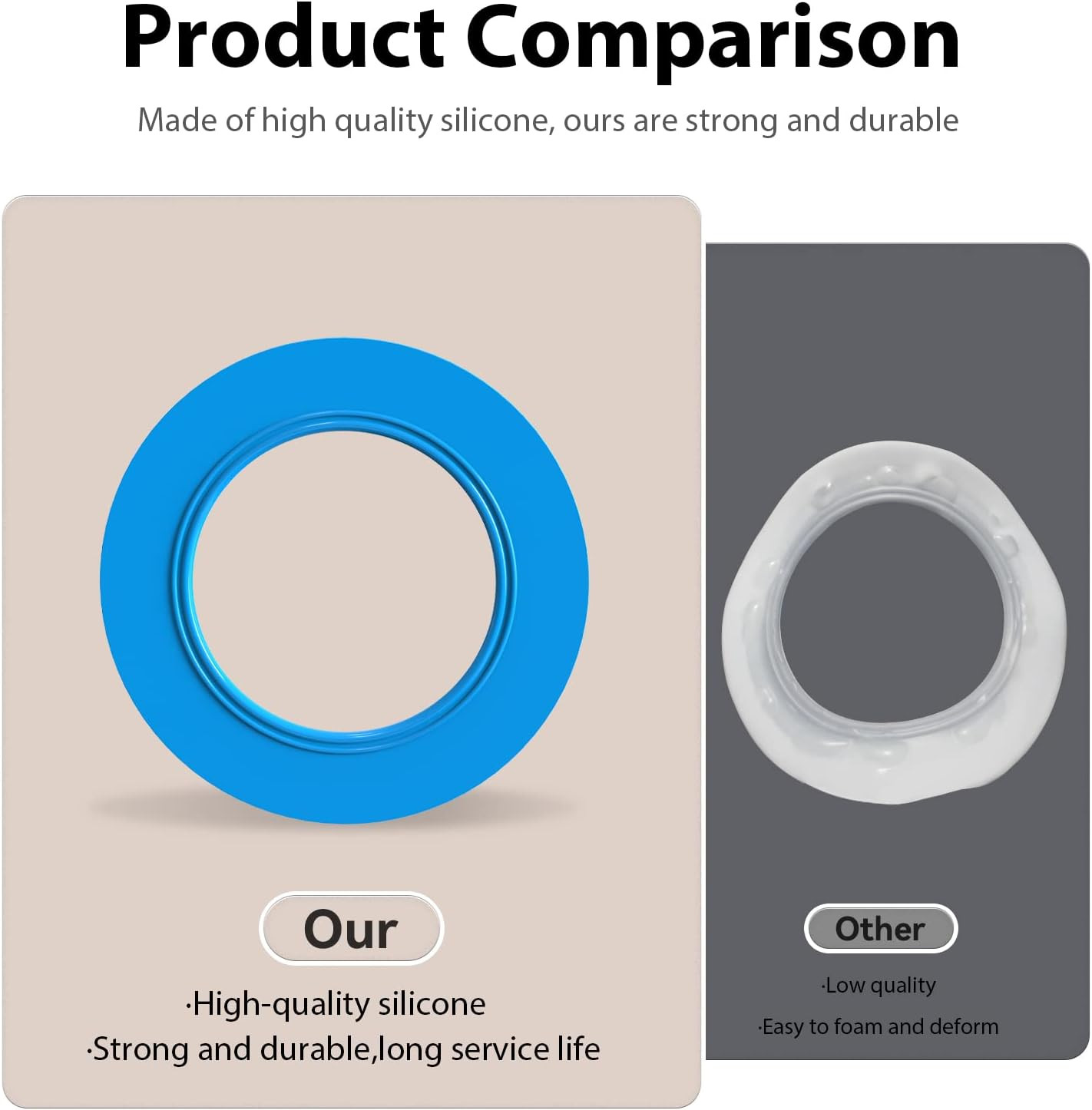 Flush Valve Seal for American Standard and Eljer Toilet, 3 Pack Toilet Parts for