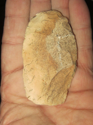 WELL USED  AUTHENTIC MISSOURI CELT HOE CHOP ARTIFACT SPEAR ARROWHEAD STONE TOOL