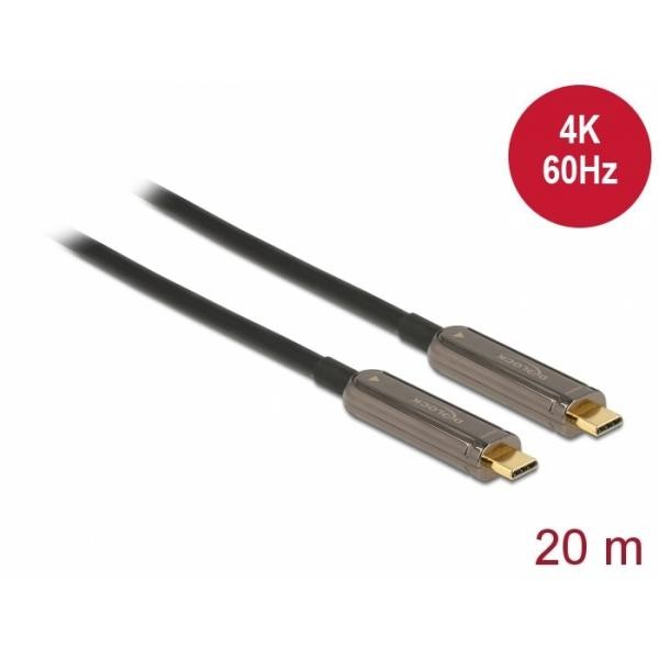 DeLOCK Cavo video ottico attivo USB-C 4K 60 Hz 20 m (Delock - USB Type-C kabel -