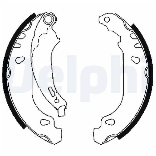 2X Bremsbackensatz Hinten FüR Peugeot 206+ 2L 2M 1.1 1.4 09 Bis 13 Delphi KFW-image