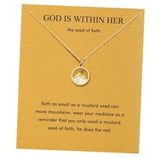 Gifts for Women, Butterfly Compass Cross Necklace Friendship Necklace Mountain
