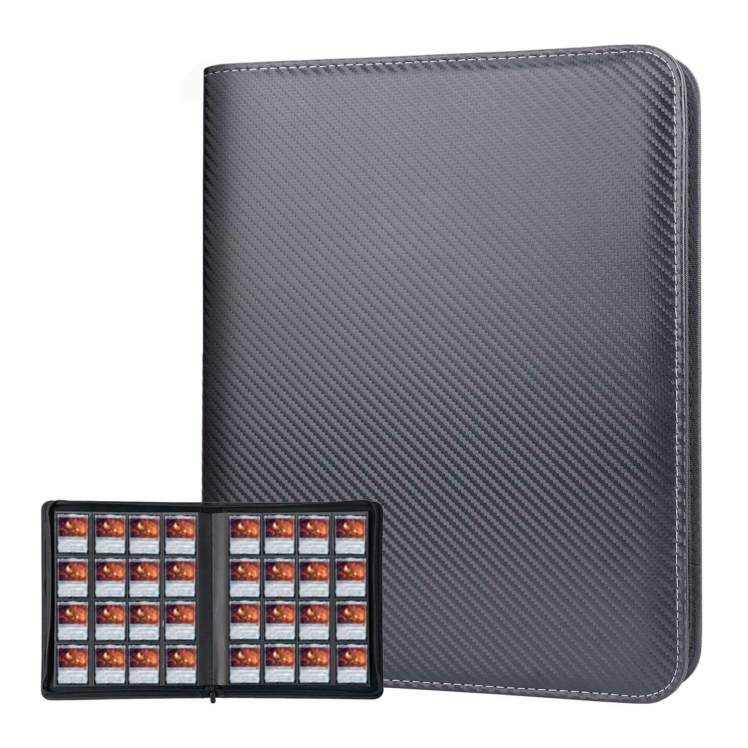 Premium 1000+ Pockets Trading Card Binder, Card Collection Binder 16 Pocket, ...