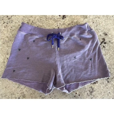 Sundry lila Herz Print Kordelzug Sweat Shorts Größe 2 - Bild 1 von 4