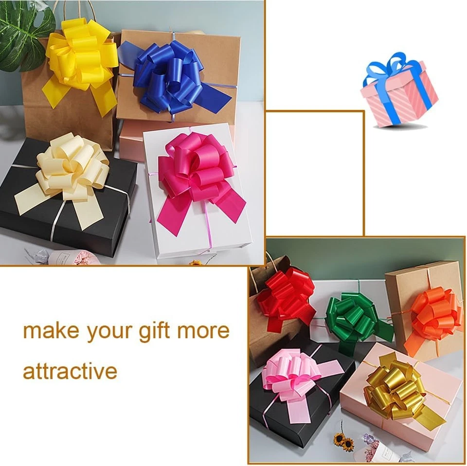 16 Pcs Pull Bows for Gift Wrapping,6 Inch 16pcs Mixed Color - Image 3 of 4
