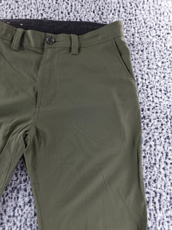 prAna Slim Fit Брюки 34x34 оливково-зеленый Органический хлопок на открытом воздухе для пеших прогулок повседневный - Изображение 3 из 4