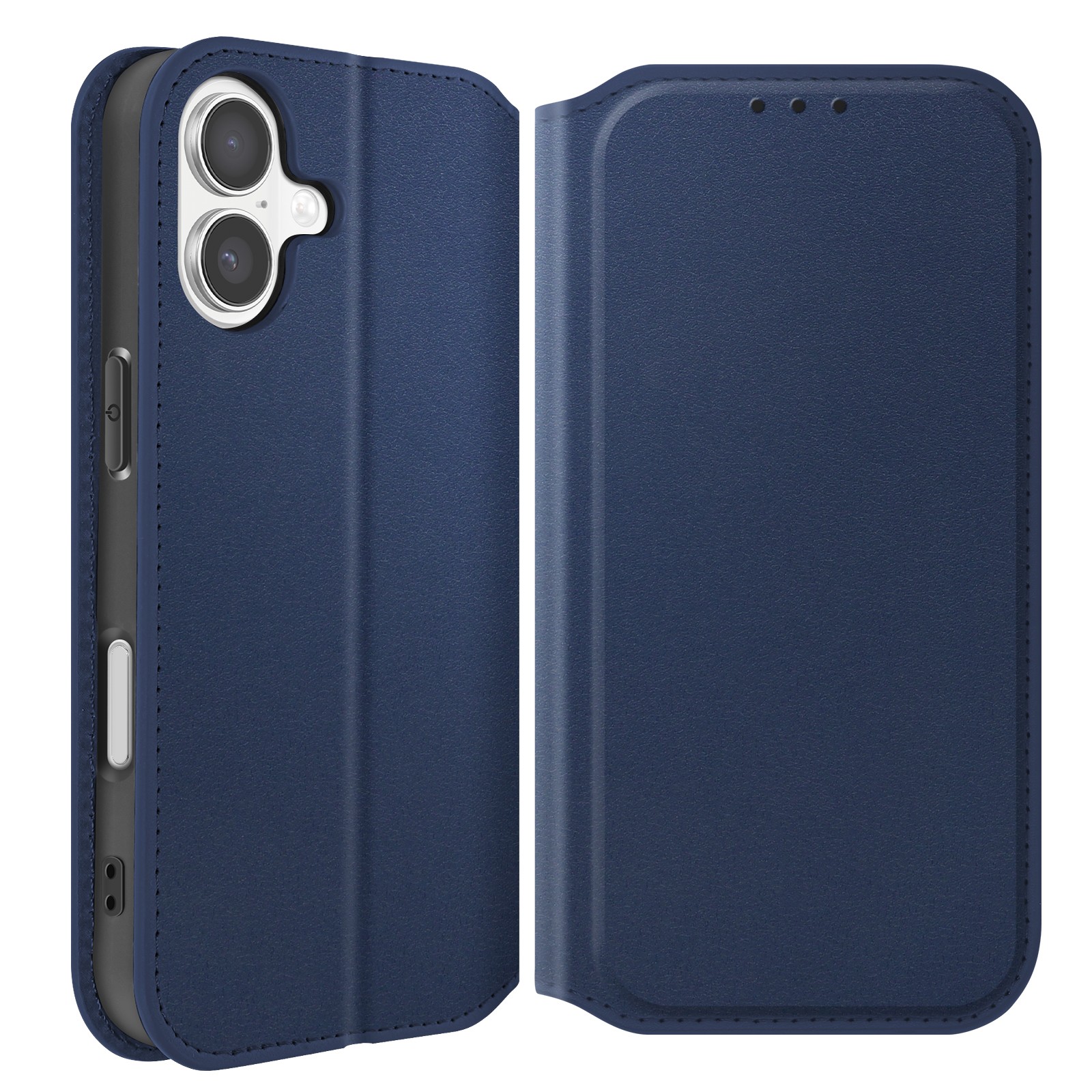 Housse Folio iPhone 17 Bleu Nuit : Rangement Cartes et Support Bureau - 2